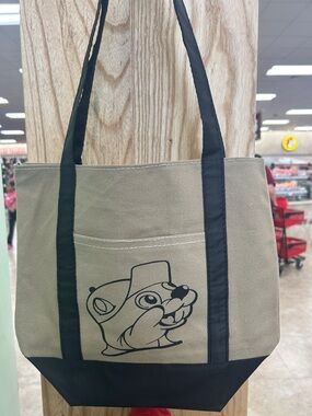 Buc-ee's Mini Tote in Khaki with Black Logo